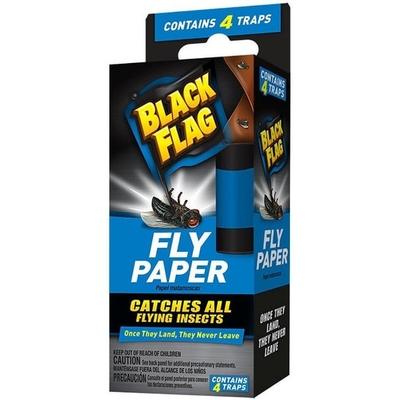 Black Flag HG-11016 Fly Paper Insect Trap, 4 Count