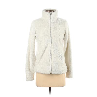 Bass Fleece Jacket: White Solid Jackets & Outerwear - Women's Size X-Small