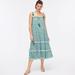 J. Crew Dresses | J.Crew Scalloped Tiered Dress In Textured Gingham | Color: Green/White | Size: Xs