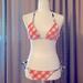 American Eagle Outfitters Swim | American Eagle Outfitters Gingham Bikini Size M | Color: Pink/White | Size: M