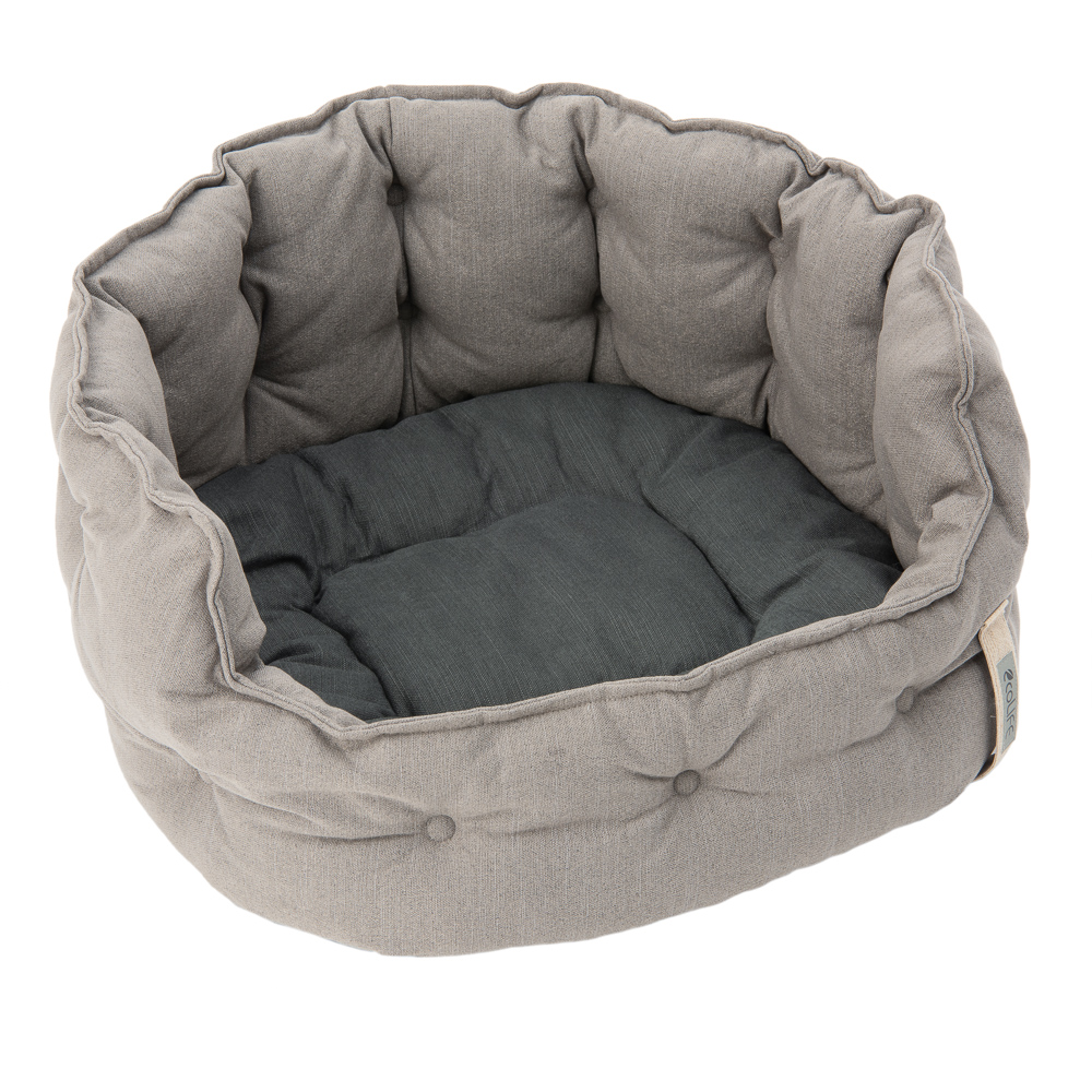 Grey ecoLIFE Cozy Dog Bed 80x72x31cm