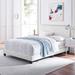 Mercer41 Celine Channel Tufted Performance Velvet Bed Upholstered/Velvet in White | 48 H x 64 W x 87 D in | Wayfair