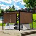 Aoodor 10 x 10 ft Outdoor Pergola with Retractable Canopy, Aluminum Frame, 4 Pieces Patio Sun Shade Shelter -