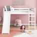 Full Size Loft Bed with Slide, Multifunctional Design Loft Bed