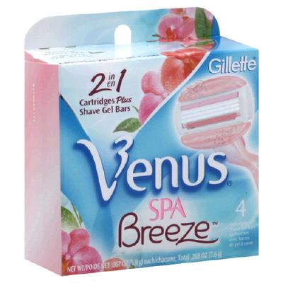 Gillette/P&G Gillette Venus Breeze Spa Breeze Refills - 4 Pack