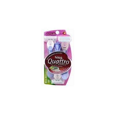 Schick Quattro For Women Disposable Sensitive Skin - 3-Count