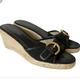 Coach Shoes | Coach Korrin Espadrille Wedge Sandal | Color: Black/Gold | Size: 8