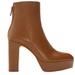 Zara Shoes | New! Zara Leather New Platform High-Heel Ankle Boots/Booties | Color: Tan | Size: 9