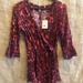 Free People Dresses | Free People Berry Combo Floral Romper Nwt - Xs | Color: Red | Size: Xs
