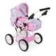 Bayer Chic 2000 - Puppenwagen Leni, 2in1 Kombipuppenwagen mit herausnehmbarer Tragetasche, Flowers, pink, lila, 560-53