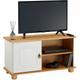 Idimex - Meuble tv belfort banc télé de 94 cm en bois avec 1 porte et 2 niches, en pin massif