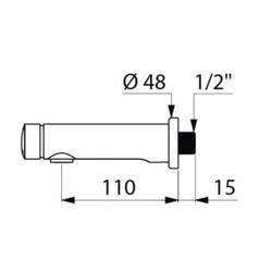 Delabie - Temposoft 2 lavabo mural L150mm