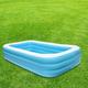 Gearonic 2' x 10' x 7' Plastic Inflatable Pool Plastic in Black/Blue/White | 24 H x 74 W x 121 D in | Wayfair ZWWXN1705B