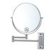 Wall Mount Zoom Mirror, Double-Sided Wall Makeup Mirror, Chrome Finish