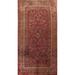 Vegetable Dye Antique Sarouk Persian Large Red Wool Area Rug Handmade - 11'1" x 19'2"