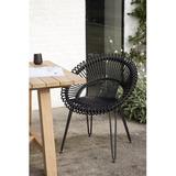Vincent Sheppard Roy Patio Dining Side Chair w/ Cushion, Rattan in Black | 31.5 H x 29.5 D in | Wayfair KIT-GD060S010-S1515