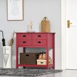 Red Barrel Studio® Sideboard Buffet Cabinet, Storage Serving Table w/ 4 Drawers & Slatted Base redWood | 31.5 H x 31.5 W x 15.75 D in | Wayfair