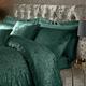 ED Luxury Crushed Velvet Duvet Quilt Cover Bedding Linen Set With Housewife Pillowcases Ultra Soft Duvet Cover Set [King, Emerald Green]