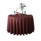 JK Home Tablecloth Round Table Cover Polyester Solid Wedding Banquet Tables Cloth Dark Coffee 86" / 220cm