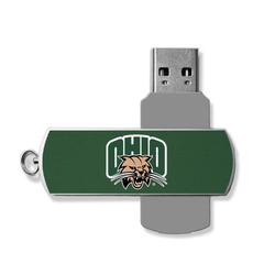 Ohio Bobcats Solid Design 32GB Metal Twist USB Drive