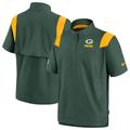 Men's Nike Kelly Green Bay Packers Sideline Coaches Chevron Lockup Pullover Top