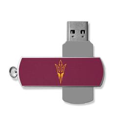 Arizona State Sun Devils Solid Design 32GB Metal Twist USB Drive