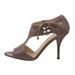 Kate Spade Shoes | Kate Spade Italy Cate Nappa Leather T Strap Lace Up Peep Toe Heels In Snakeskin | Color: Brown/Cream | Size: 9.5