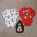 Disney One Pieces | Disney Baby Mickey Mouse Onesies And Bib | Color: Red/White | Size: 6-9mb