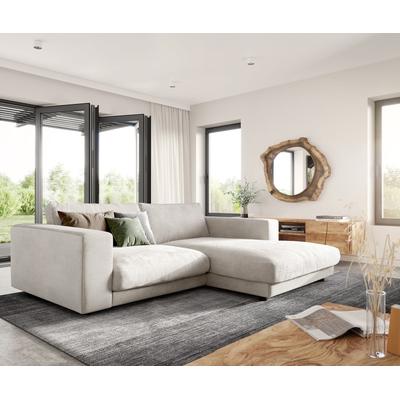 DELIFE Ecksofa Cubico 250x190 Cord Beige Recamiere rechts, Ecksofas Image