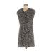 H&M Casual Dress - Mini V Neck Sleeveless: Black Dresses - Women's Size 6