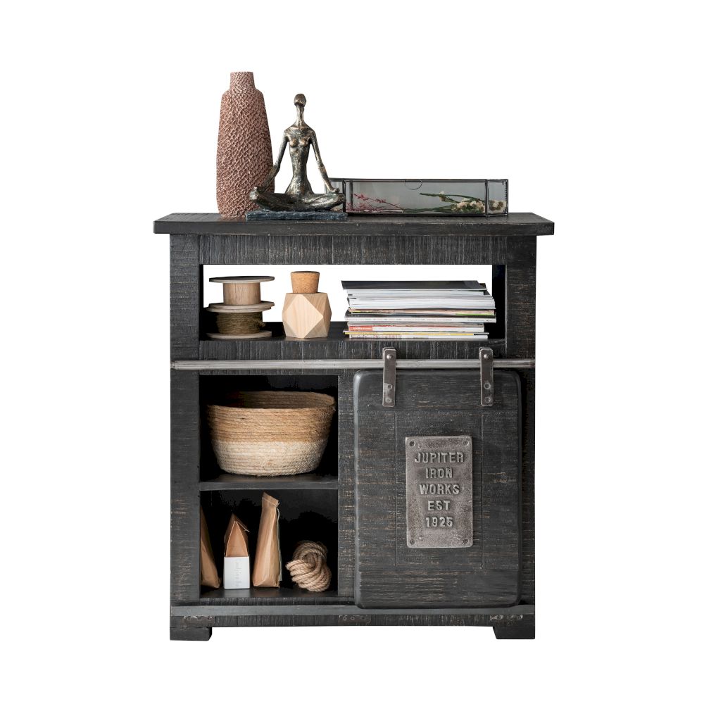 3S Frankenmöbel »Cosma« Massivholz Sideboard VII grau WZ-0480 / 80x85x45 cm Image