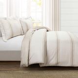 Lush Decor Farmhouse Stripe 3 Piece Duvet Cover Set