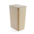 8 Litre Touch Top Bin, Plastic Rubbish Paper Waste Can, Rectangle Dustbin for Home, Kitchen and Office (Beige)