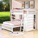 Harriet Bee Twin Over Full Wooden Bunk Bed w/ 6 Drawers & Shelves in White | 65 H x 79 W x 79 D in | Wayfair 2FD47943D6C14002B8A874E5C5C2494F