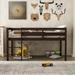 Harriet Bee Twin Wood Loft Bed Low Loft Beds w/ Ladder, Twin, Espresso Wood in Brown | 44.8 H x 42.7 W x 79.5 D in | Wayfair