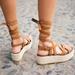 Free People Shoes | Free People Fr X Fp Vegan Milly Espadrille Sandal | Color: Brown/Cream | Size: 11