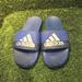 Adidas Shoes | Adidas | Kid's Navy Slides | Color: Blue/White | Size: 1b