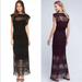 Anthropologie Dresses | - Nwotcallahan Fringe Crocheted Maxi Dress Amelia Nightward Sz Medium No Slip | Color: Black | Size: M