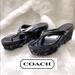 Coach Shoes | Coach Platform Sandals ~ Like New | Color: Blue | Size: 11b (Fit Like Size 10b)