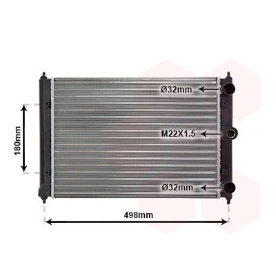 VAN WEZEL Kühler, Motorkühlung für VW 867121253K 867121253L 867121253M 58002092