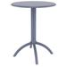 29" Gray Durable Round Outdoor Patio Dining Table