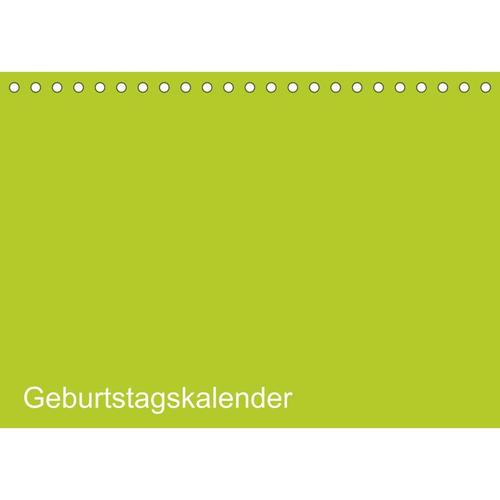 Bastel-Geburtstagskalender grün / Geburtstagskalender (Tischkalender 2023 DIN A5 quer)