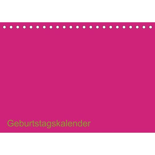 Bastel-Geburtstagskalender pink / Geburtstagskalender (Tischkalender 2023 DIN A5 quer)