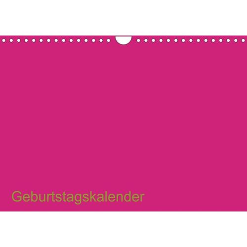 Bastel-Geburtstagskalender pink / Geburtstagskalender (Wandkalender 2023 DIN A4 quer)