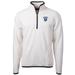 Men's Cutter & Buck Cream Columbia University Team Logo Cascade Eco Sherpa Fleece Quarter-Zip Pullover Jacket