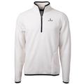 Men's Cutter & Buck Cream Illinois Fighting Illini Team Logo Cascade Eco Sherpa Fleece Quarter-Zip Pullover Jacket