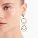 J. Crew Jewelry | J. Crew Gold & Crystal Linked Hoop Drop Earrings | Color: Gold | Size: Os