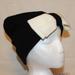 Kate Spade Accessories | Kate Spade Black Knit Beanie Hat Off White Bow Nwt | Color: Black/Cream | Size: Os