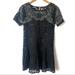 Free People Dresses | Free People Black Lace Dress | Color: Black/Gray | Size: Xs