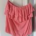 American Eagle Outfitters Tops | American Eagle Tube Top Coral With Ruffles Women's Size S/P | Color: Red | Size: S